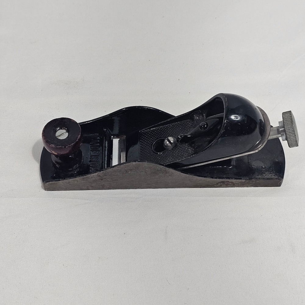 Dunlap Approved 619.3701 Block Plane Vintage Woodworking Tool Made in USA Black